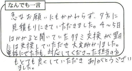 お客様の声