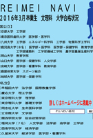 REIMEI NAVI　2016 2016年3月卒業生　大学合格状況(PDF)